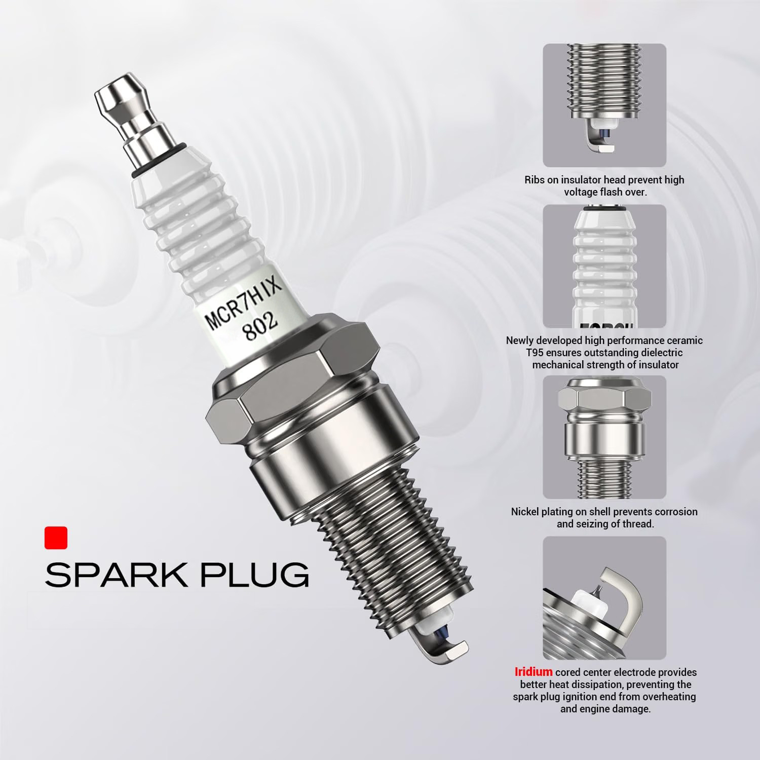 1-4 buah Busi Motor Iridium As - Motorcycle Spark Plug ulasan dan harga